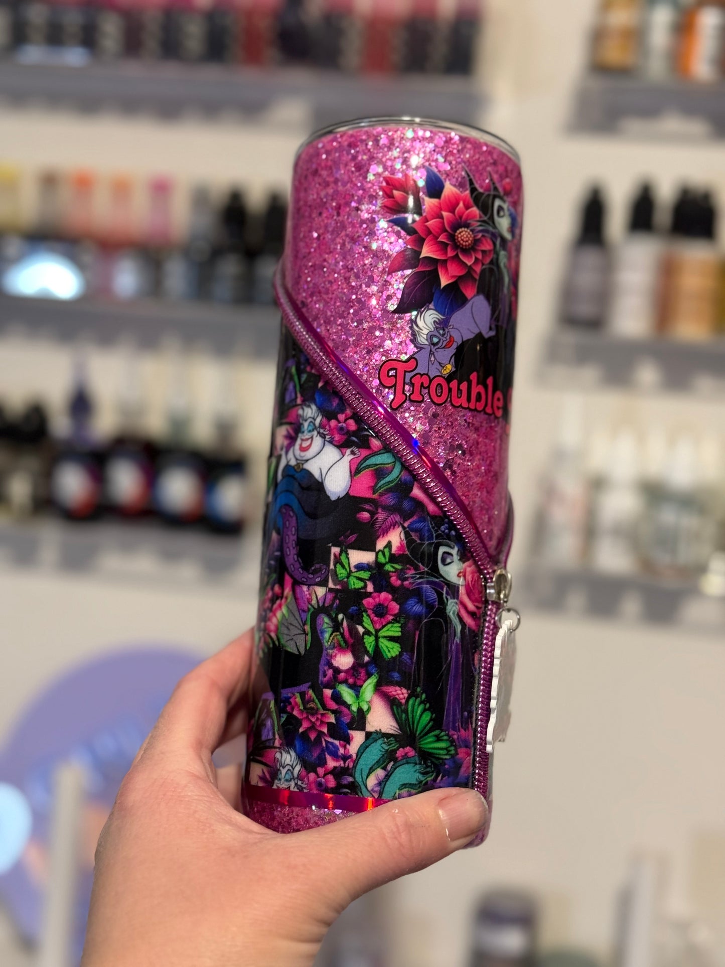Trouble maker zipper tumbler