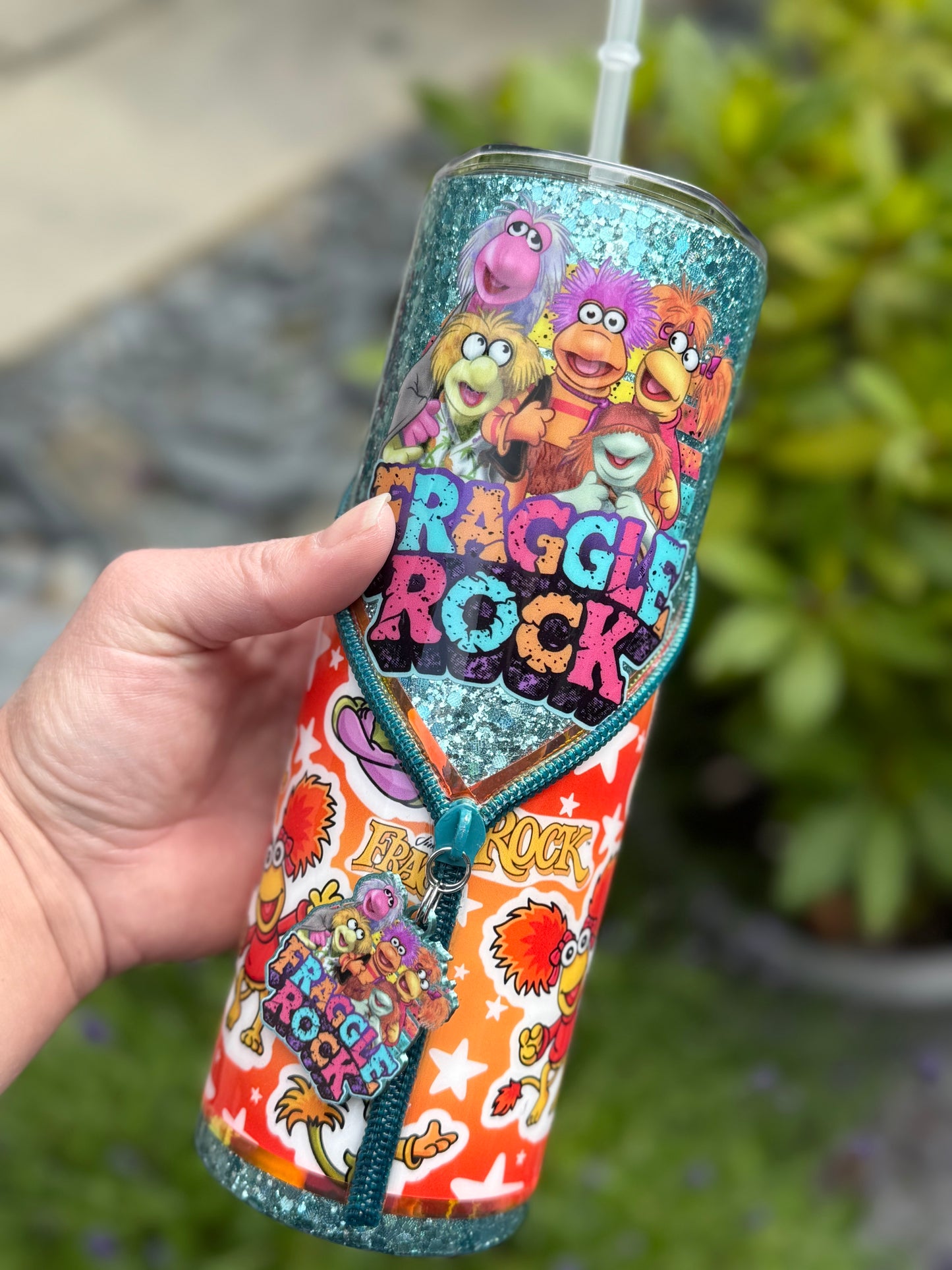 20oz Fraggle rock zipper tumbler