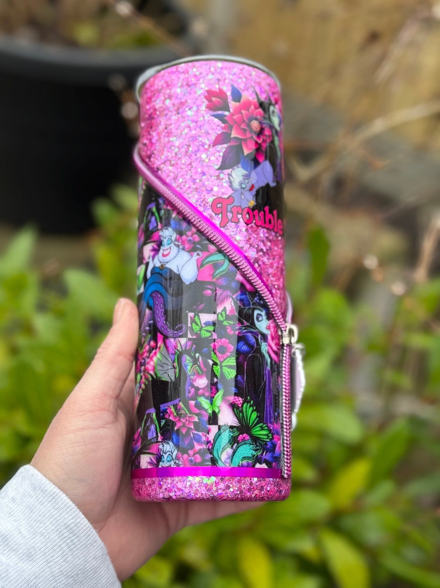 Trouble maker zipper tumbler