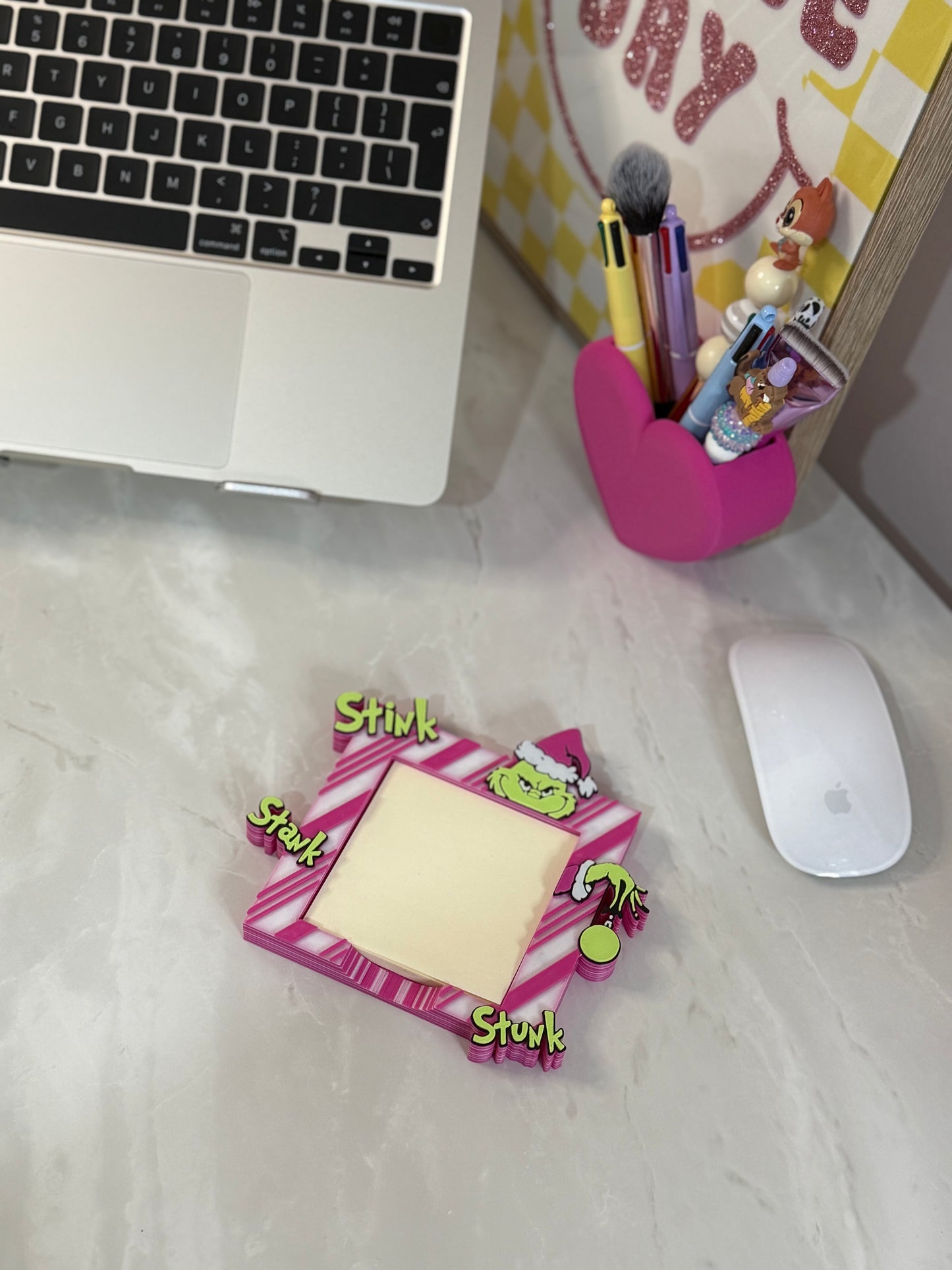 Grinch post it holder
