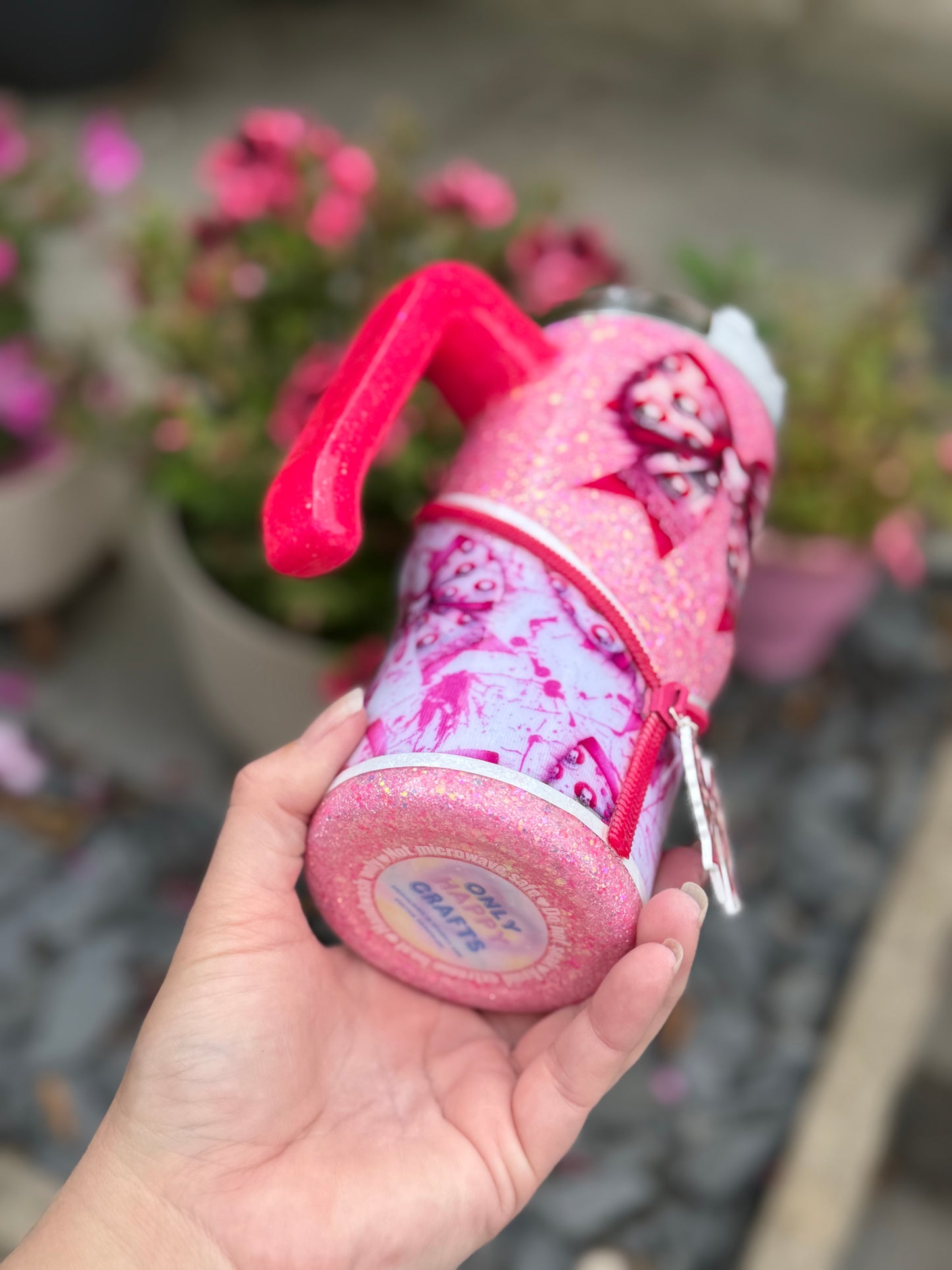 20oz Pink horror tumbler