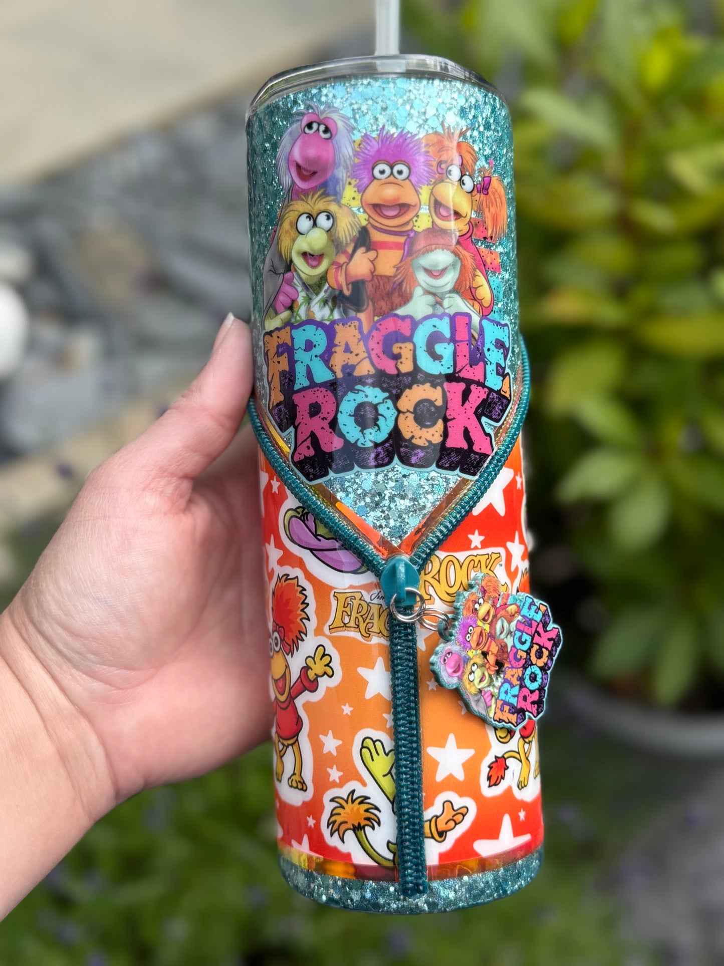 20oz Fraggle rock zipper tumbler