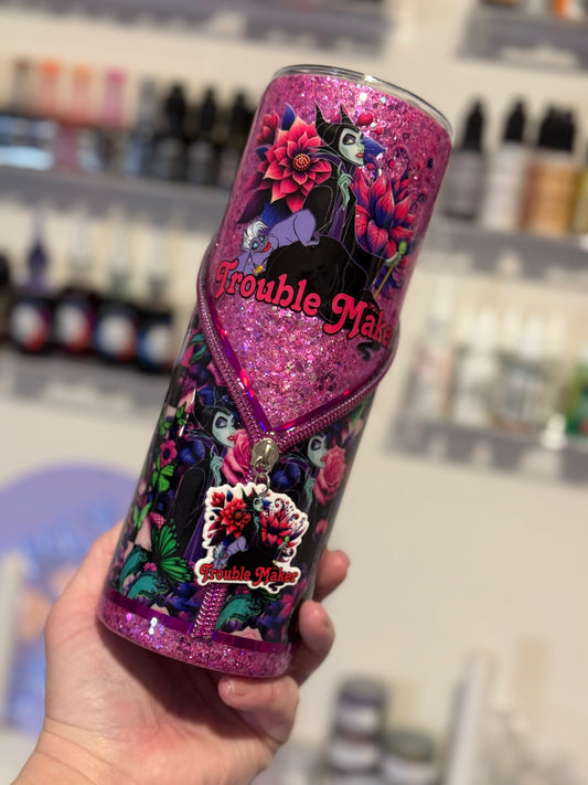 Trouble maker zipper tumbler