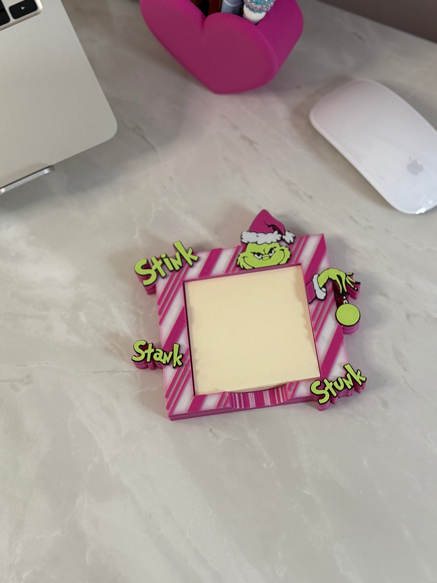 Grinch post it holder