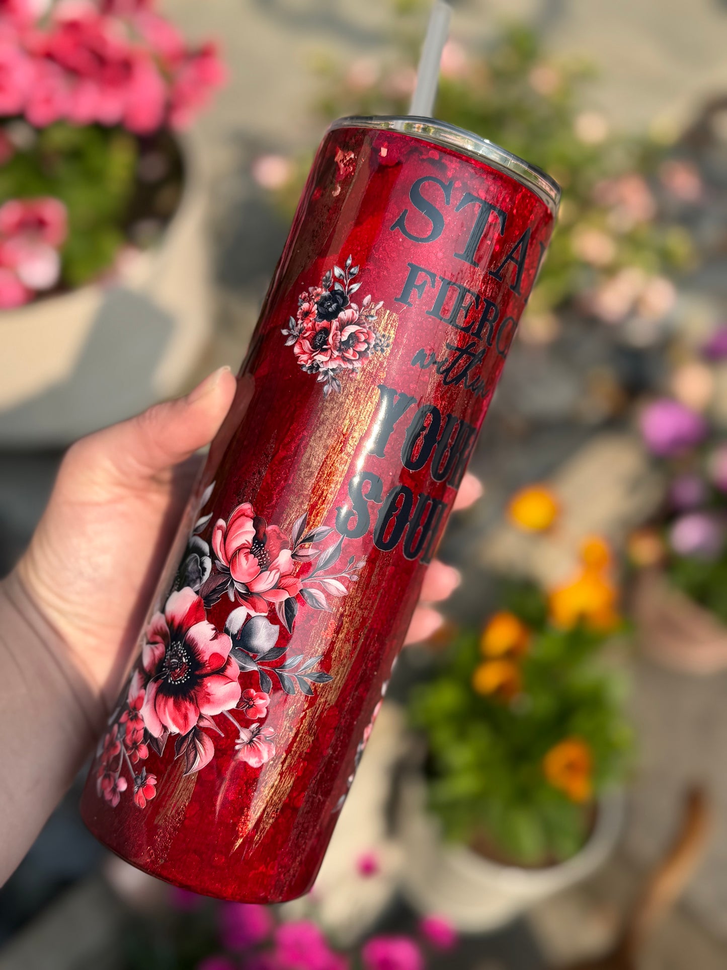 Stay Fierce Hyperion tumbler