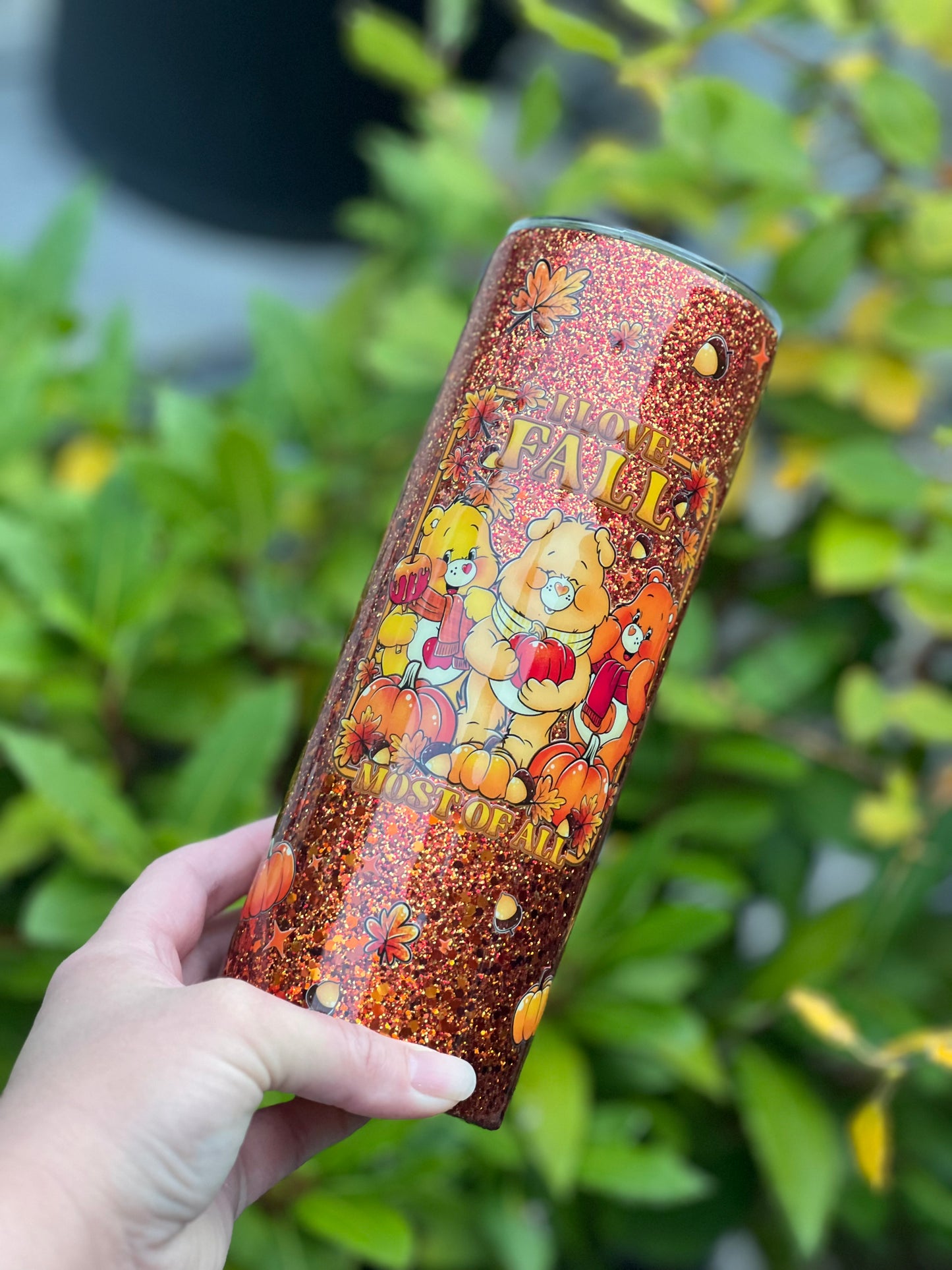 Fall Bear 20 oz tumbler