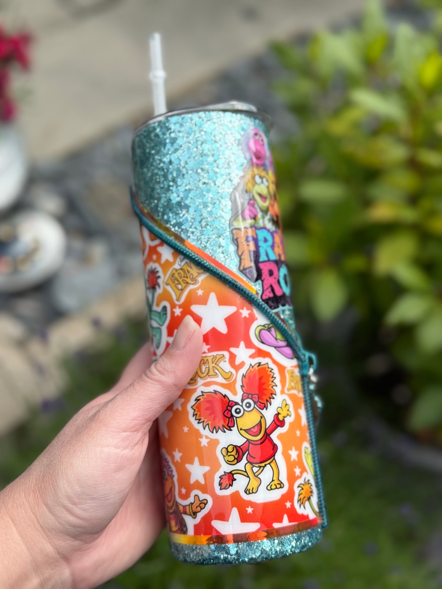 20oz Fraggle rock zipper tumbler