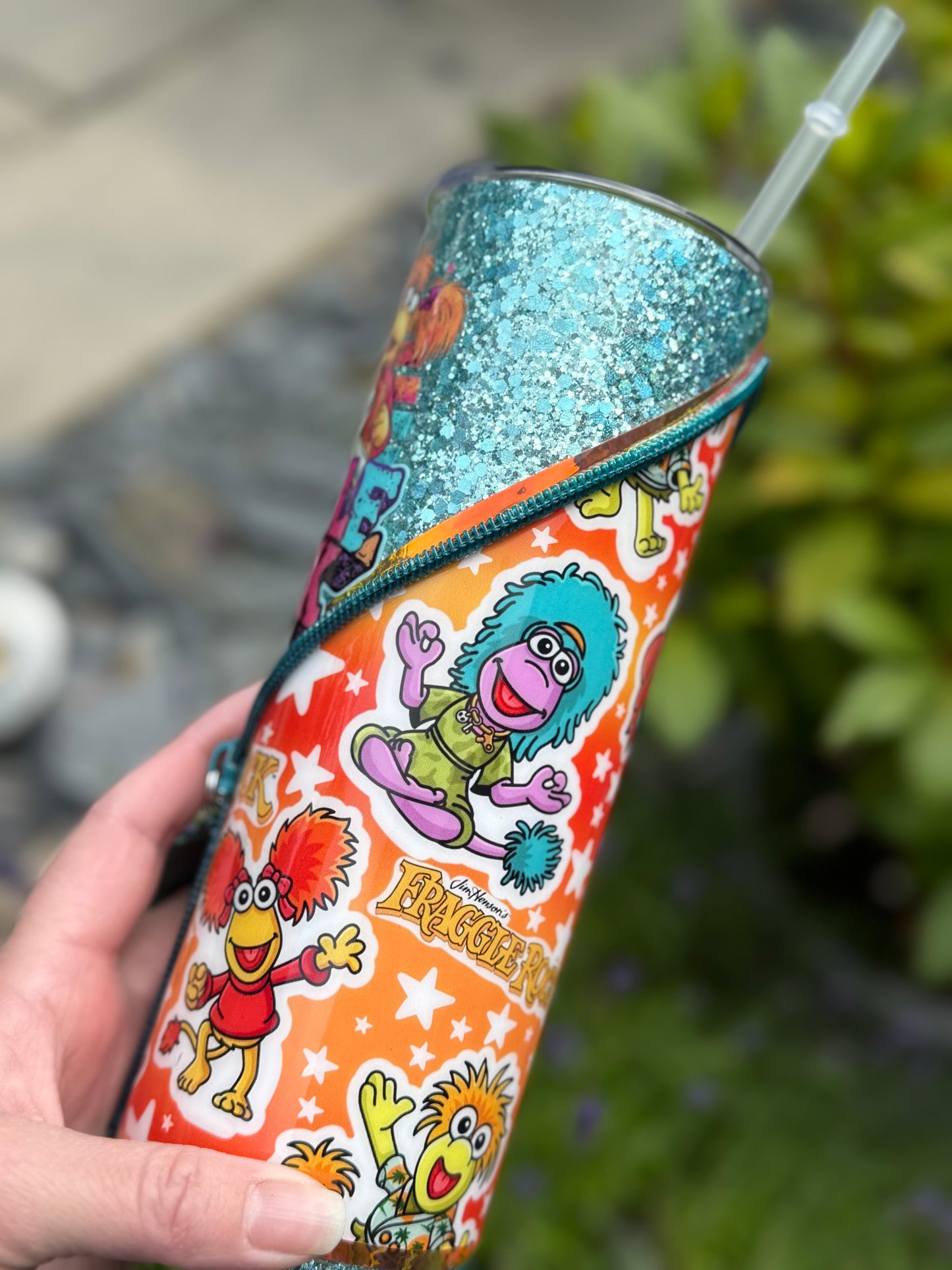 20oz Fraggle rock zipper tumbler