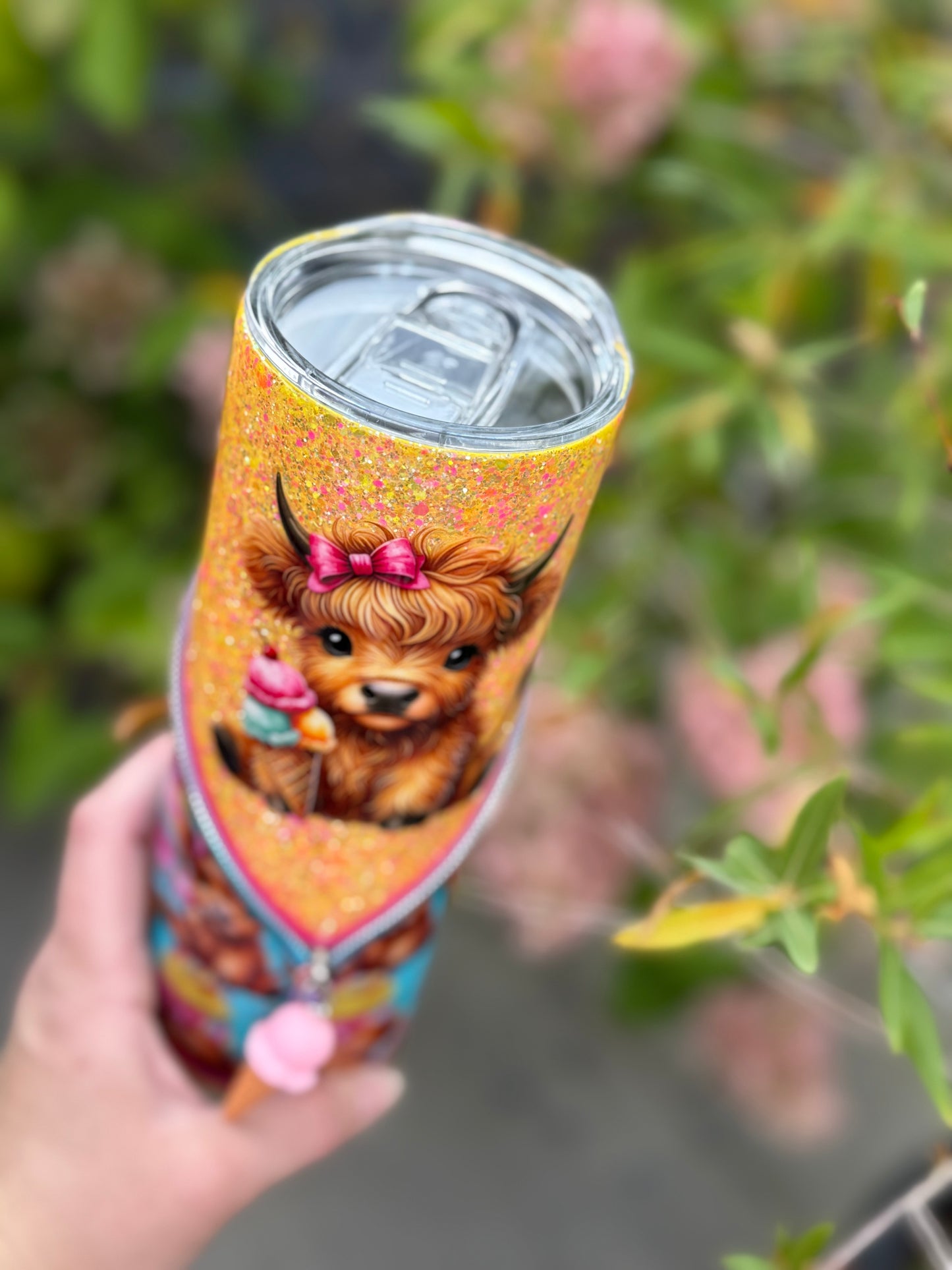 Highland cow Hyperion zipper tumbler
