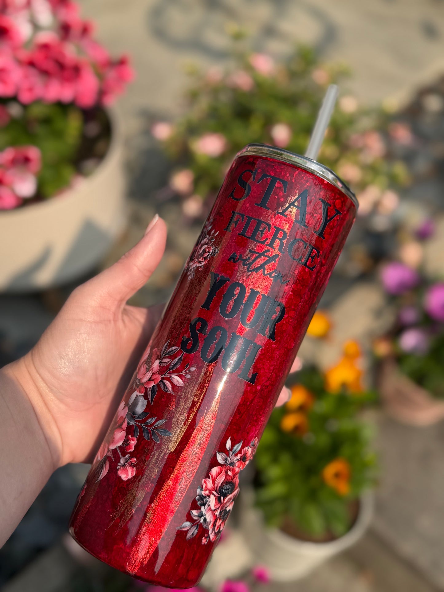 Stay Fierce Hyperion tumbler