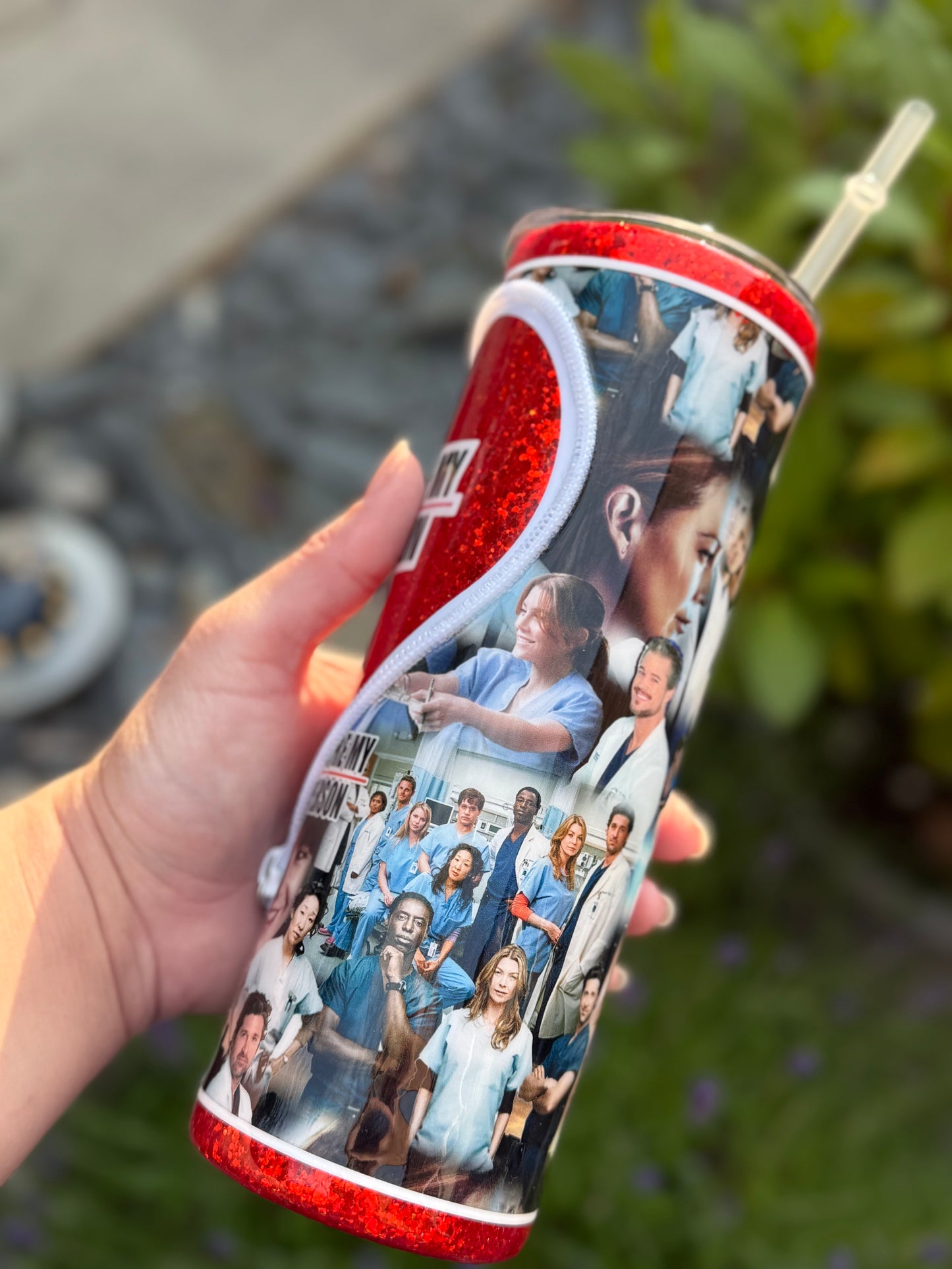 20oz Greys zipper tumbler