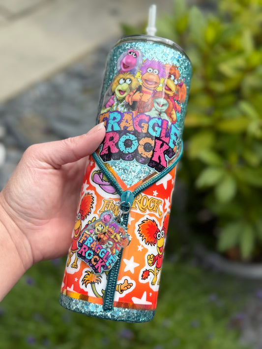 20oz Fraggle rock zipper tumbler