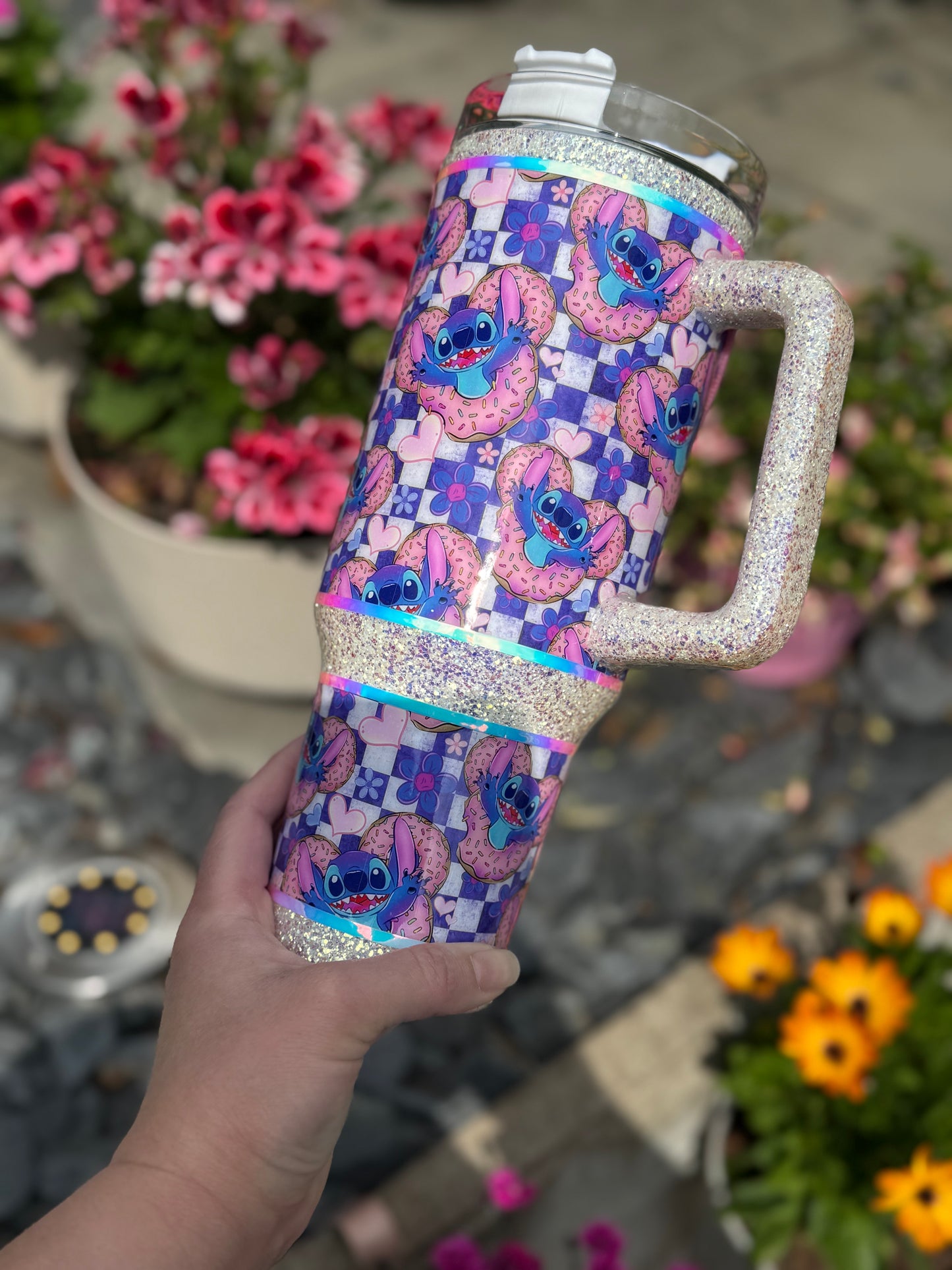 40oz stitch zipper tumbler