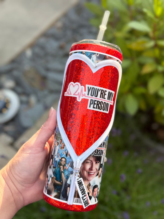 20oz Greys zipper tumbler