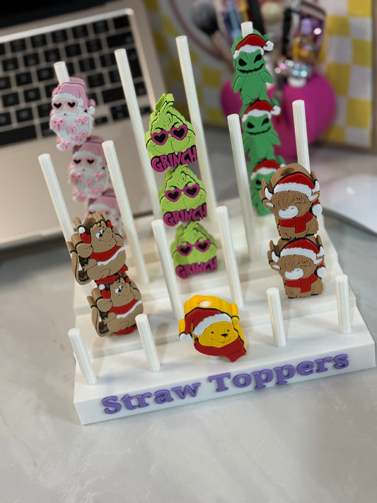 3d straw toppers