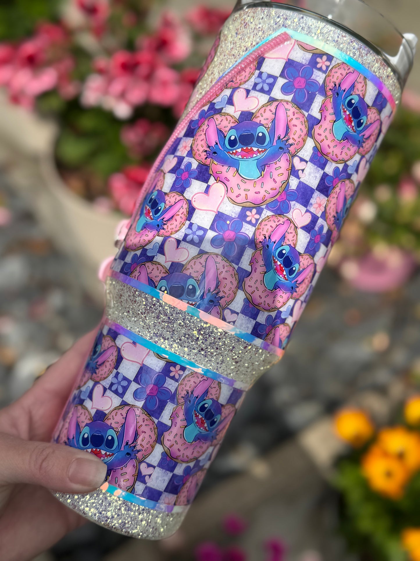 40oz stitch zipper tumbler