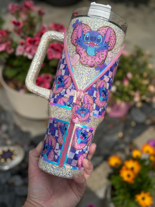40oz stitch zipper tumbler
