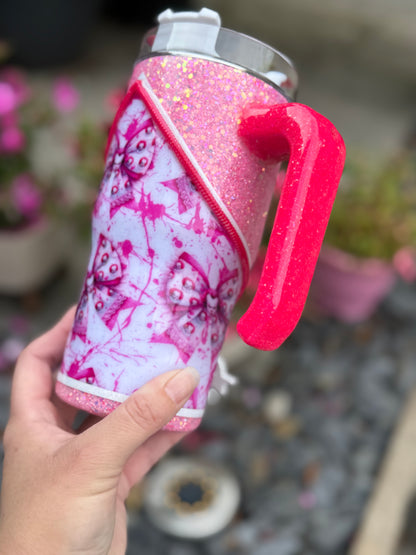 20oz Pink horror tumbler
