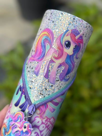 Pony zipper Hyperion tumbler