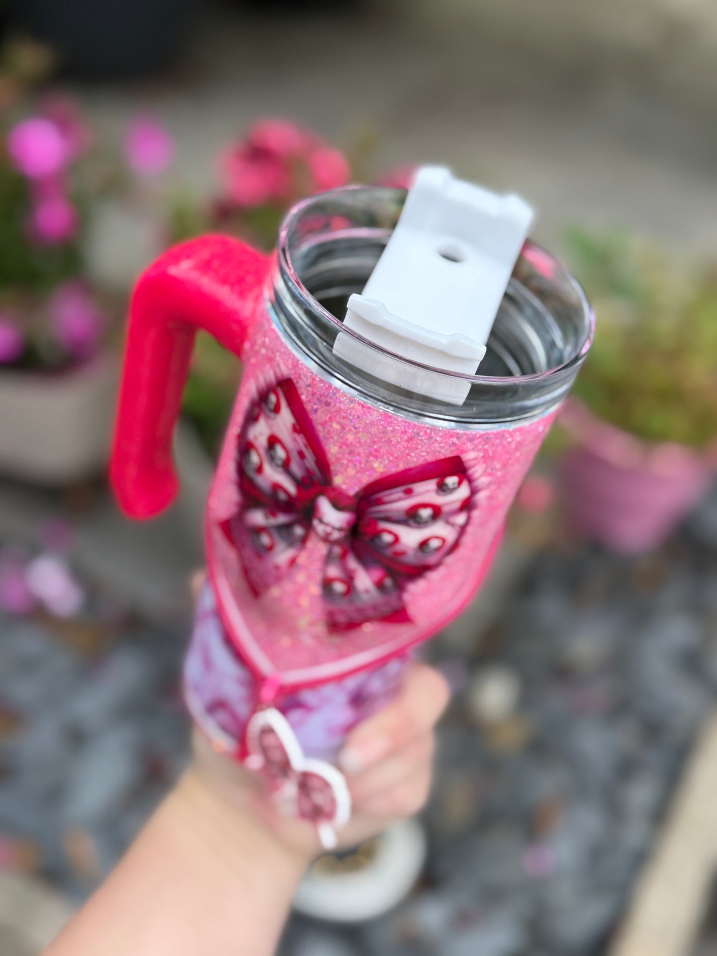 20oz Pink horror tumbler